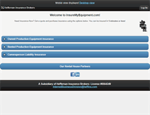 Tablet Screenshot of insuremyequipment.com